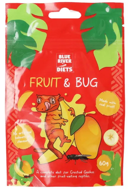 Blue River Diets - Fruit Et Bug 450G - Complet Régime Pour Crested Geckos