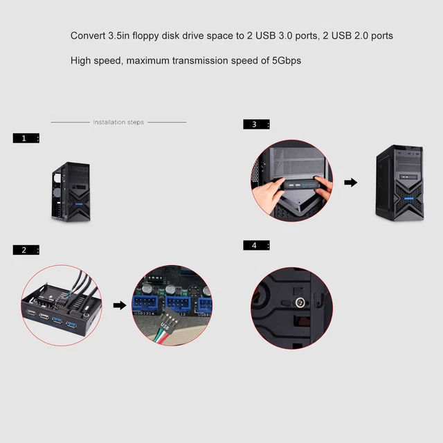 NIMOMO Adattatore USB 3.1 Type-E A Gomito 90° Per Pannello Frontale PC – Scheda Madre, 10G/20G - 3