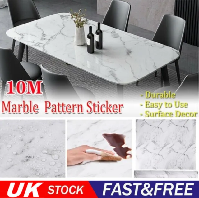 3D Waterproof Marble Contact Paper Kitchen Self Adhesive Vinyl