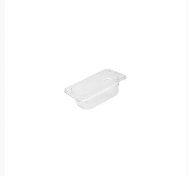 Bain Marie Tray / Clear Polycarbonate Food Pan Gastronorm 1/9 Sz 65mm Deep X1 Pc