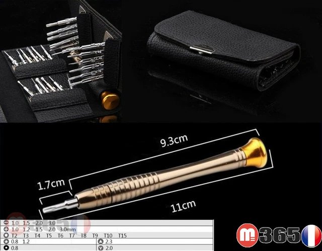 Tournevis De Précision 5 En 1 - Kit Réparation Smartphone, Embouts Torx/cruciforme/plat, Neuf