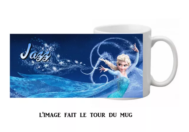 MUG TASSE CERAMIQUE LA REINE DES NEIGES avec prénom au choix réf 141