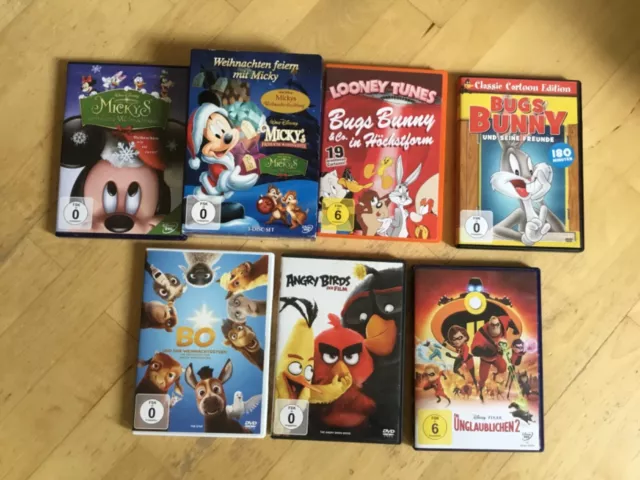 DVD 9 Stück Micky, Bugs Bunny und Disney Filme