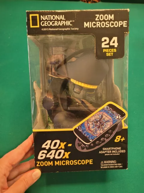 National Geographic Microscope 40X-640X, includes smartphone adapter