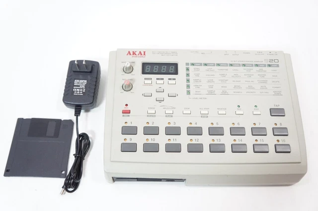 AKAI S20 Stereo Phrese Sampler Maxed 16MB Memory w/ 100-240V PSU, Floppy Disk