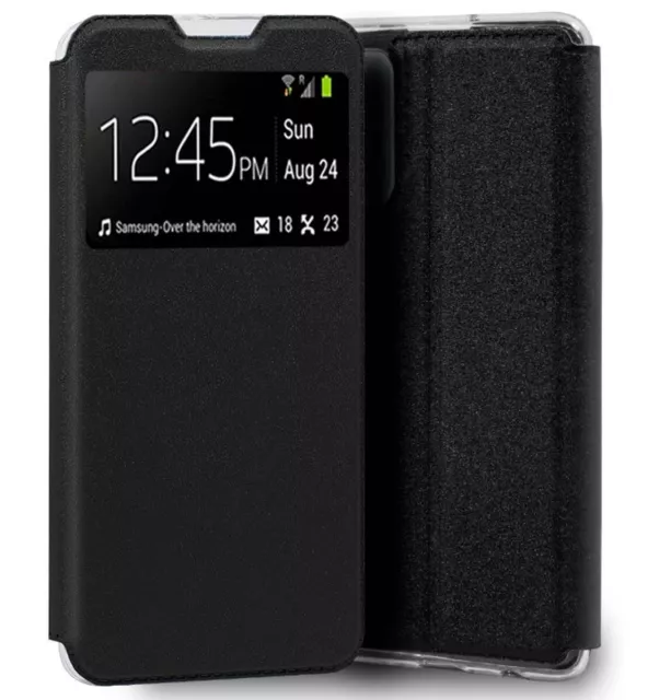 Coque Livre Support Avec Fenêtre pour ZTE Blade A31 Couleur Noire