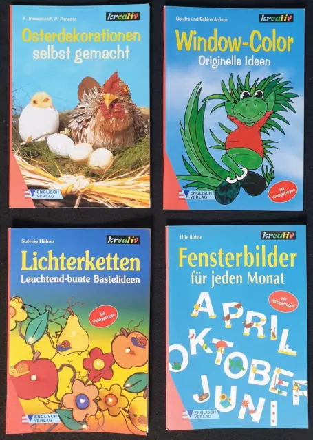 4 Bastelhefte - Osterdekoration / Fensterbilder / Window-Color / Lichterketten.