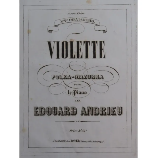 Andrieu Edouard Violett Piano XIX Jh