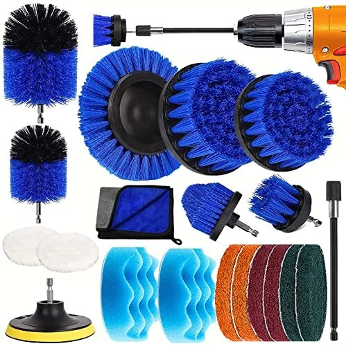 MOOING 20 Pièces Brosse Perceuse, Multifonctionnel Brosse pour Perceuse, Brosse