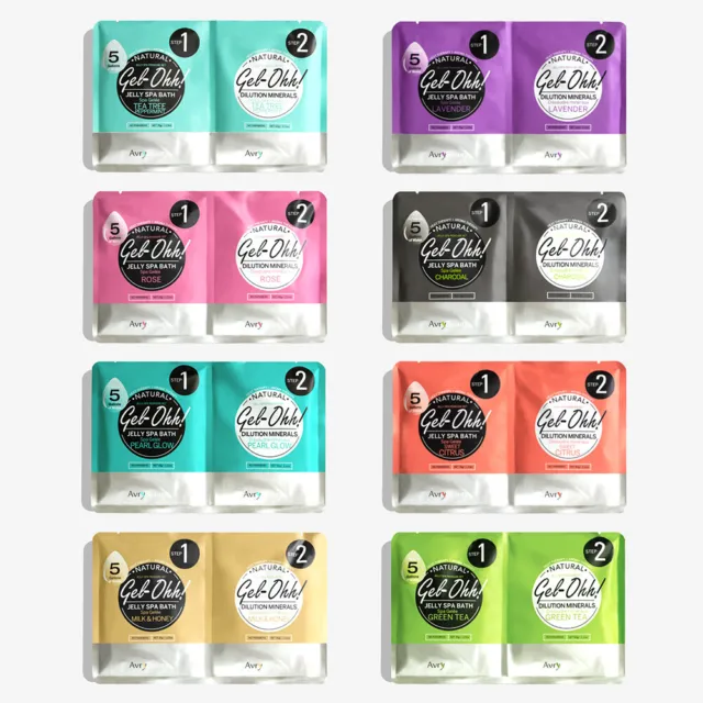 AvryBeauty Jelly Spa Pedicure Bath Gel Set I & II *Chose any Flavor*