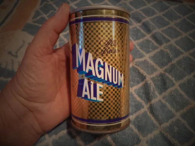 MAGNUM ALE STRAIGHT EDGE STEEL BEER CAN 341 ml CARLING O'KEEFE TORONTO, CANADA