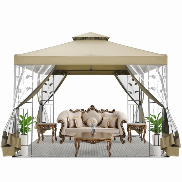 Pavillon 3x3m/3,6x3,6m/3x6m Partyzelt Gartenzelt Faltbar UV Festzelt Wasserdicht