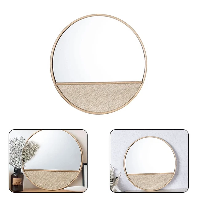 Specchio circolare in legno minimalista design pulito e classico bagno cosa