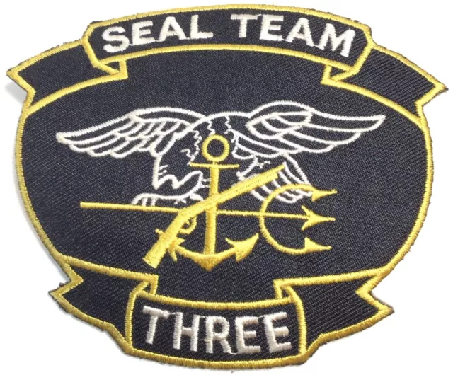 US Navy Seal Team 3 Patch Embroidered Hat/Jacket/Vest Patch Iron-On Patch