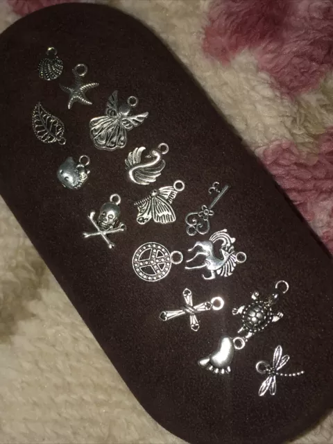 Lot Of Silver Charms Bracelet Jewelry Findings Hello Kitty Unicorn