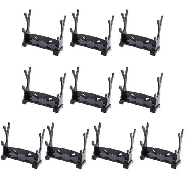 10x Two Tiers Stand Display Durable PVC Bracket Rack Holder Display Decor