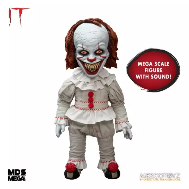 IT 2019 Sinister Pennywise Talking MDS Mega Scale Deluxe Action Figure Mezco