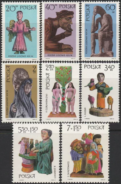 Poland 1969 - Polish folk sculpture - Fi 1824-1831 MNH**