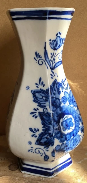 Delft Blue Hand Painted Vase