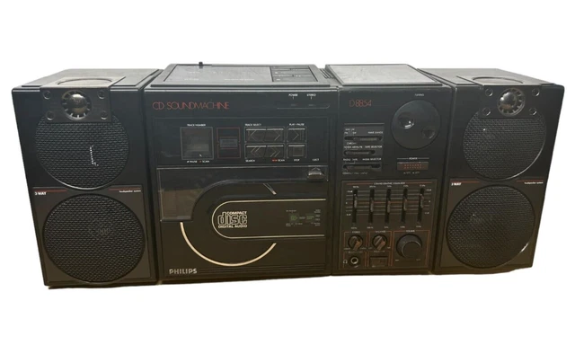 Chaîne Hi-fi Vintage Philips D8534 – Boombox Soundmachine – Occasion – Fonctionnelle