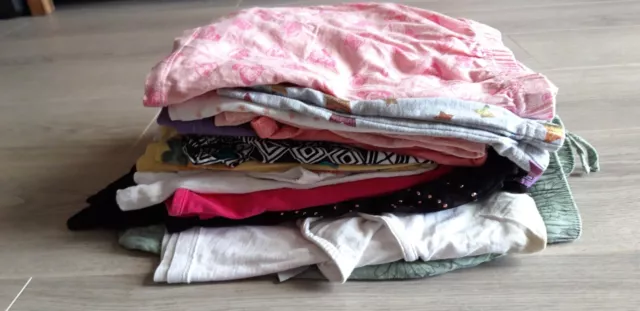 girls summer clothes bundle 9-10 pj t-shirts  etc