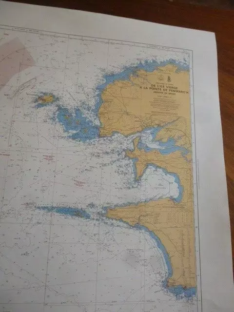 Carte marine de l’île vierge à la pointe de Penmarc'h - ouvrages nautiques 1994 3