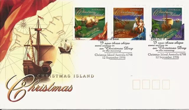 1996 Christmas Island - Christmas ( Sailing Ships ) First Day Cover FDI