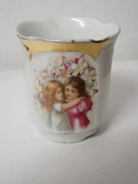 Seltene Jugendstil Porzellan Tasse mit Kindermotiv um 1900