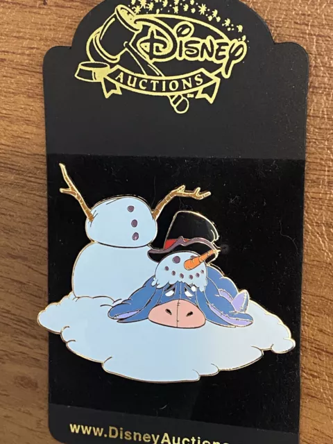 Disney Auctions Pin Eeyore Snowman LE 1000 Winnie The Pooh & Friends Christmas