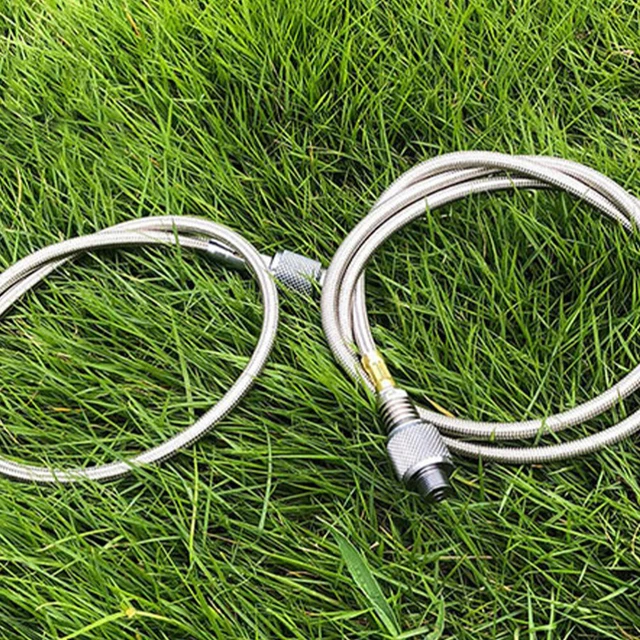 STAINLESS STEEL STOVE Extension Tube Camping Gas Hose Outdoor Extention