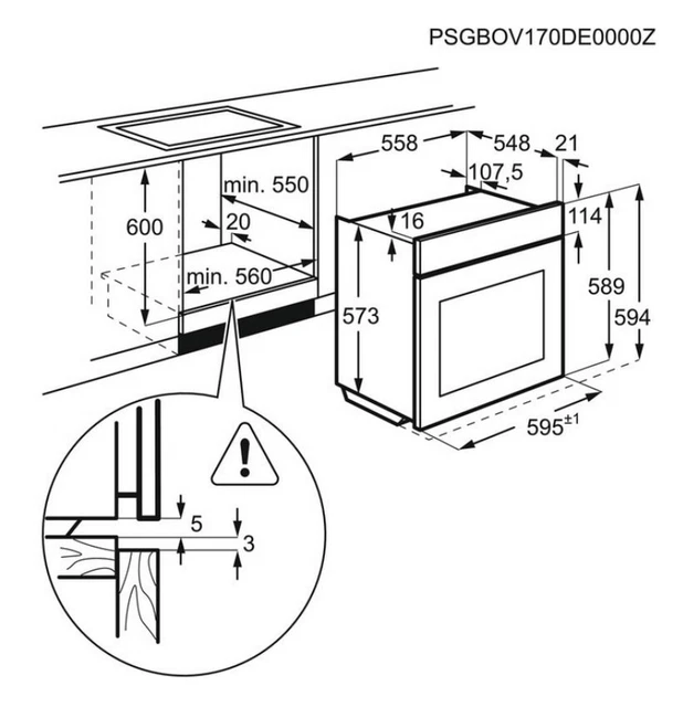 Electrolux Four intégrable multifonction 72l 60cm a+ pyrolyse 4