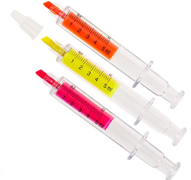 thumbnail image 2 of Death Corp Novelty Syringe Pen – Green Ink, Ballpoint, Gothic Nurse Doctor Halloween Fun, Brand New 2 of 3