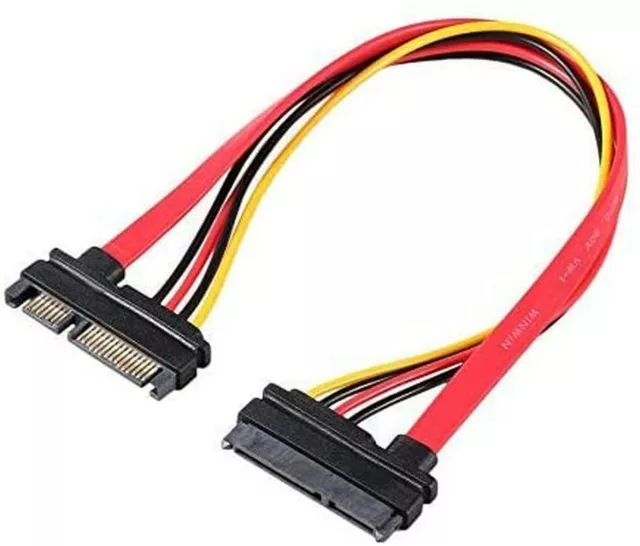 Câble Extension SATA 22 Broches (7 + 15) Male Femelle Cable Rallonge S-ATA