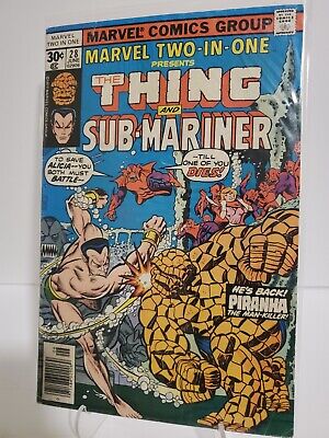 MARVEL TWO-IN-ONE #28 (1977) Sub-Mariner, Piranha, Deathlok, Ron Wilson
