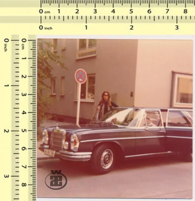 #046 1970s Mercedes Benz Car Automobile Man Driving Woman vintage photo original