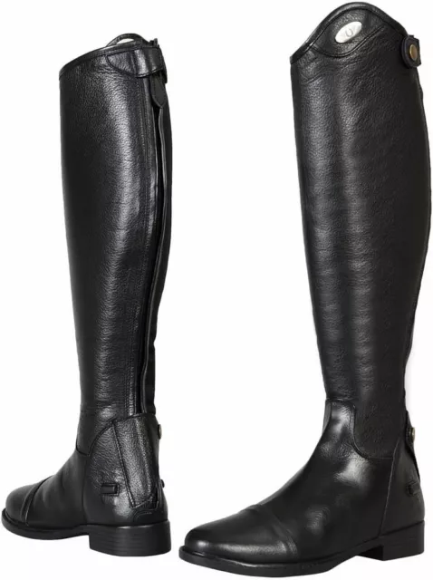 Tuffrider Belmont Ladies Black Standard Leather Dress Boots 3091-S - Size 7.5