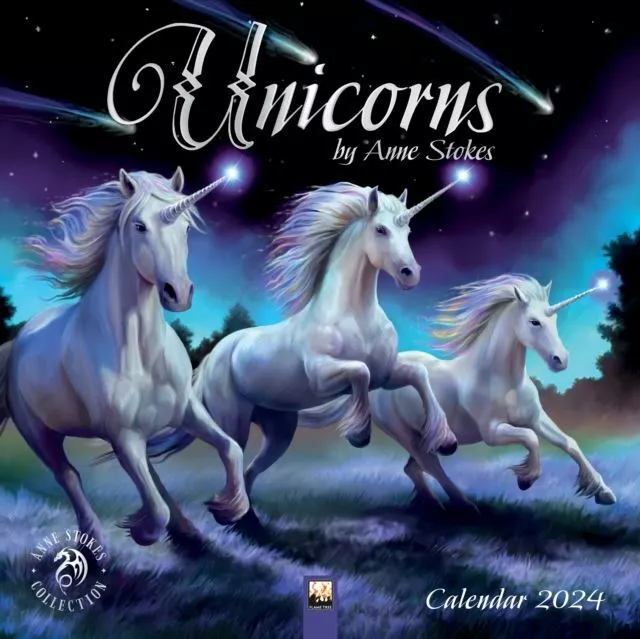 Anne Stokes Unicorns 2024 Square Wall Calendar 12 x 12