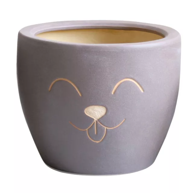 Cache pot Petsy taupe en Terre Cuite 18 cm