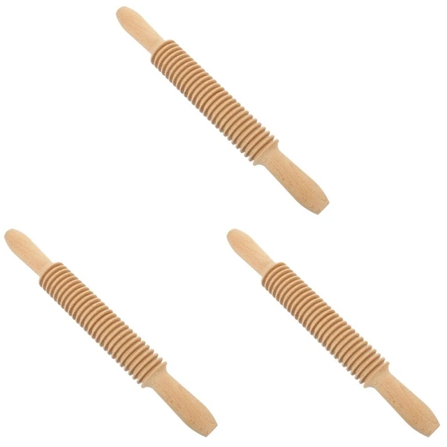 3x Herramienta Rodillo de madera Pastelería Rodillo Pastilla Rodillo de madera Rodillo para hornear