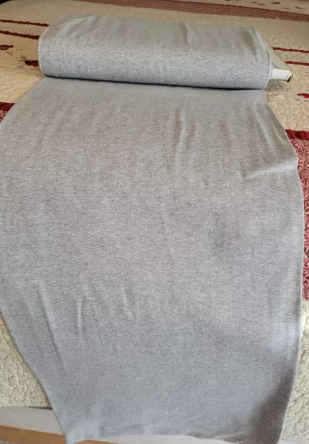 GREY RIBBED KNIT Fabric 10yds $65.00 - PicClick