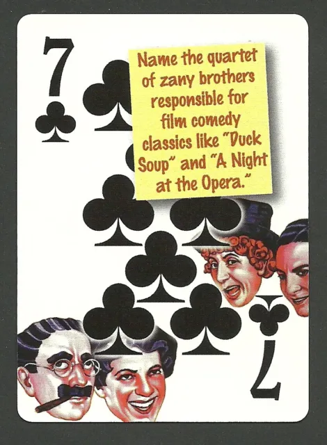 The Marx Brothers Groucho Harpo Chico Zeppo Gummo Neat Playing Card #0Y3S