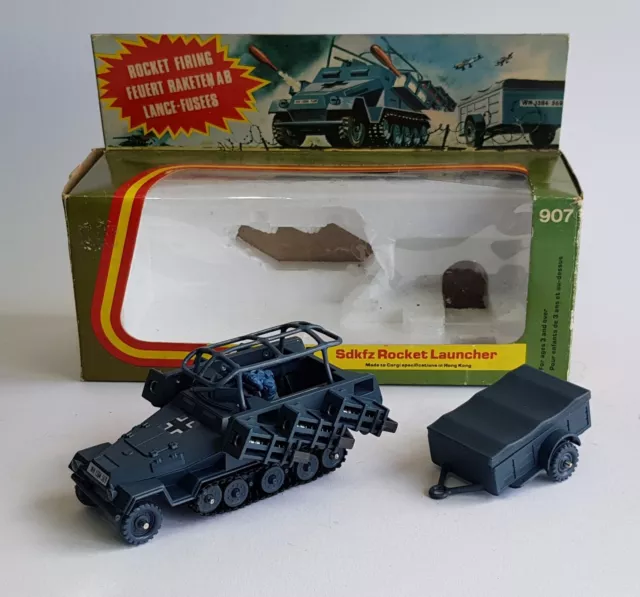 Rare Corgi Toys No. 907, Sdkfz Rocket Launcher, - Superb Pristine Mint Condition