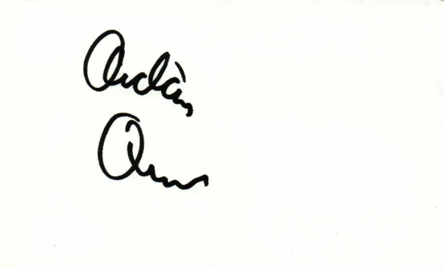 Aidan Quinn Actor Signed 3x5 Index Card with JSA COA