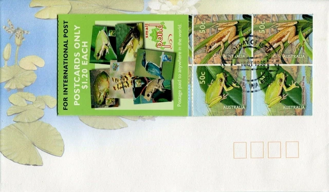 1999 Small Pond (10 x 50 Stamp Booklet) FDC - Perth WA 6000 PMK