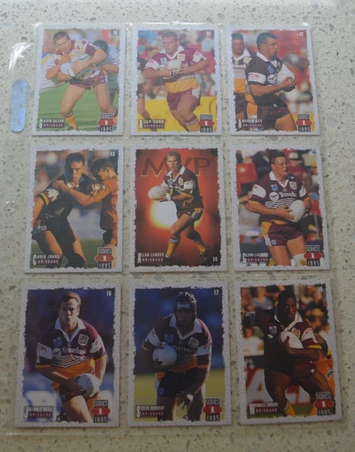 9 ASSORTED DYNAMIC Rugby League Collector Cards! Brisbane Broncos EUR