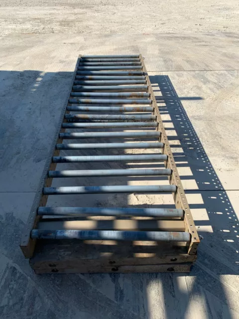 Adjustable Roller Gravity Conveyor, 10 Ft Length, 36" Width, 24"- 30" Height