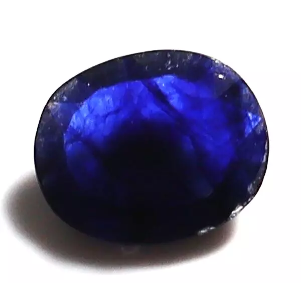 Zafiro Profundo De Corte Ovalado Azul Antiguo 10,60 Ct Piedra Preciosa...