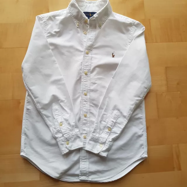 Polo Ralph Lauren Hemd langarm, Jungen, weiß, Gr. 14 (164)