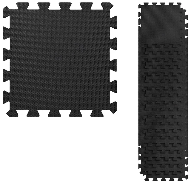 Alfombra puzle kit de 20x pieza para fitness yoga entrenamiento deporte en negro