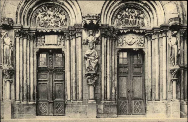 Strassburg im Elsass Ansichtskarte ~1910 Partie am Münster Südfront Doppelportal